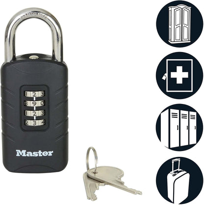 Master Lock Comb Padl + Override Key