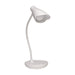 Unilux, Lámpara de Escritorio LED Ukky, Brazo Flexible Giratorio 360 °, Color Blanco
