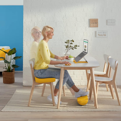 Leitz Desk Foot Rest, Adjustable Leg & Knee Support, Suitable For The Home Office, Relieves Shoulder & Back Ache, Made From Foam With A Fabric Cover, Ergo Cosy Range, Calm Blue, 53710061
