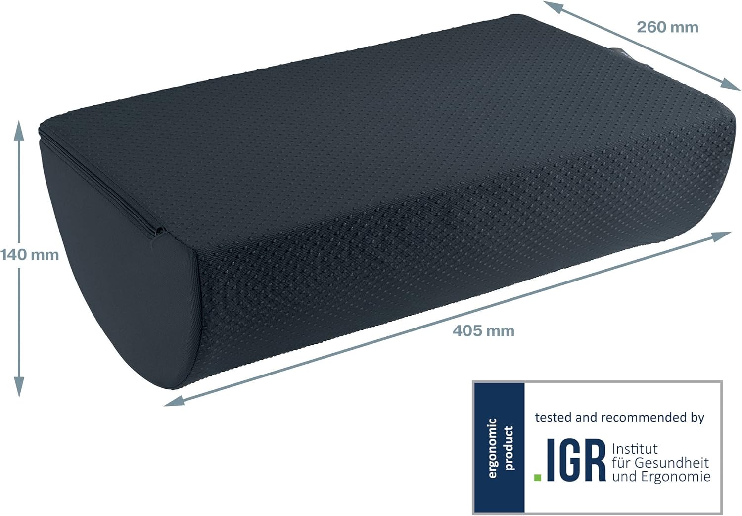 Leitz Desk Foot Rest, Adjustable Leg & Knee Support, Suitable For The Home Office, Relieves Shoulder & Back Ache, Made From Foam With A Fabric Cover, Ergo Cosy Range, Velvet Grey, 53710089