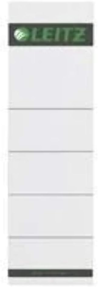 Leitz Self Adhesive Replacement Spine Labels for Standard 80 mm Lever Arch Files, Wide and Short, 61 x 192 mm, Paper, 16420085 - Grey/light grey, Pack of 10