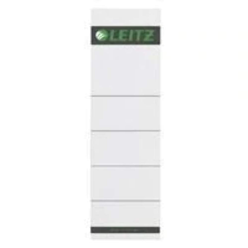 Leitz Self Adhesive Replacement Spine Labels for Standard 80 mm Lever Arch Files, Wide and Short, 61 x 192 mm, Paper, 16420085 - Grey/light grey, Pack of 10