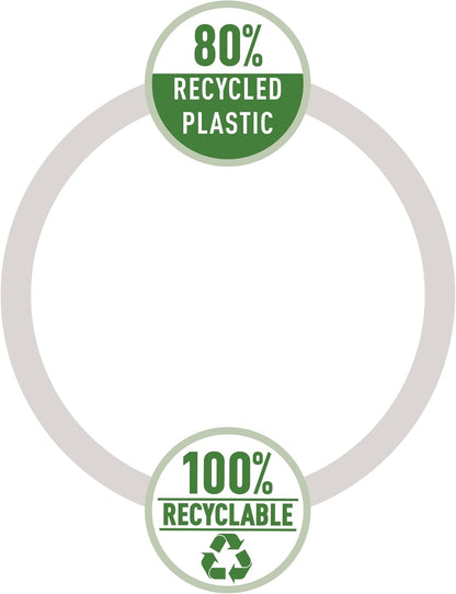 Leitz Recycle Document Wallet, 60 A4 Sheet Filing Capacity, Button Closure Organiser File, Lightweight Plastic Travel Folder, 100% Recyclable, CO2 Neutral, Eco Friendly, Recycle Range, Blue, 46780035