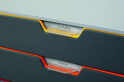 Durable VARICOLOR 5 Drawer Unit | Desktop Drawer Set with 5 Colour Coded Draws | Ideal for Storing Documents and Paper Work