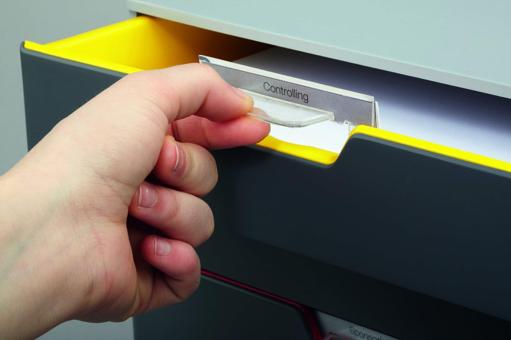 Durable VARICOLOR 5 Drawer Unit | Desktop Drawer Set with 5 Colour Coded Draws | Ideal for Storing Documents and Paper Work