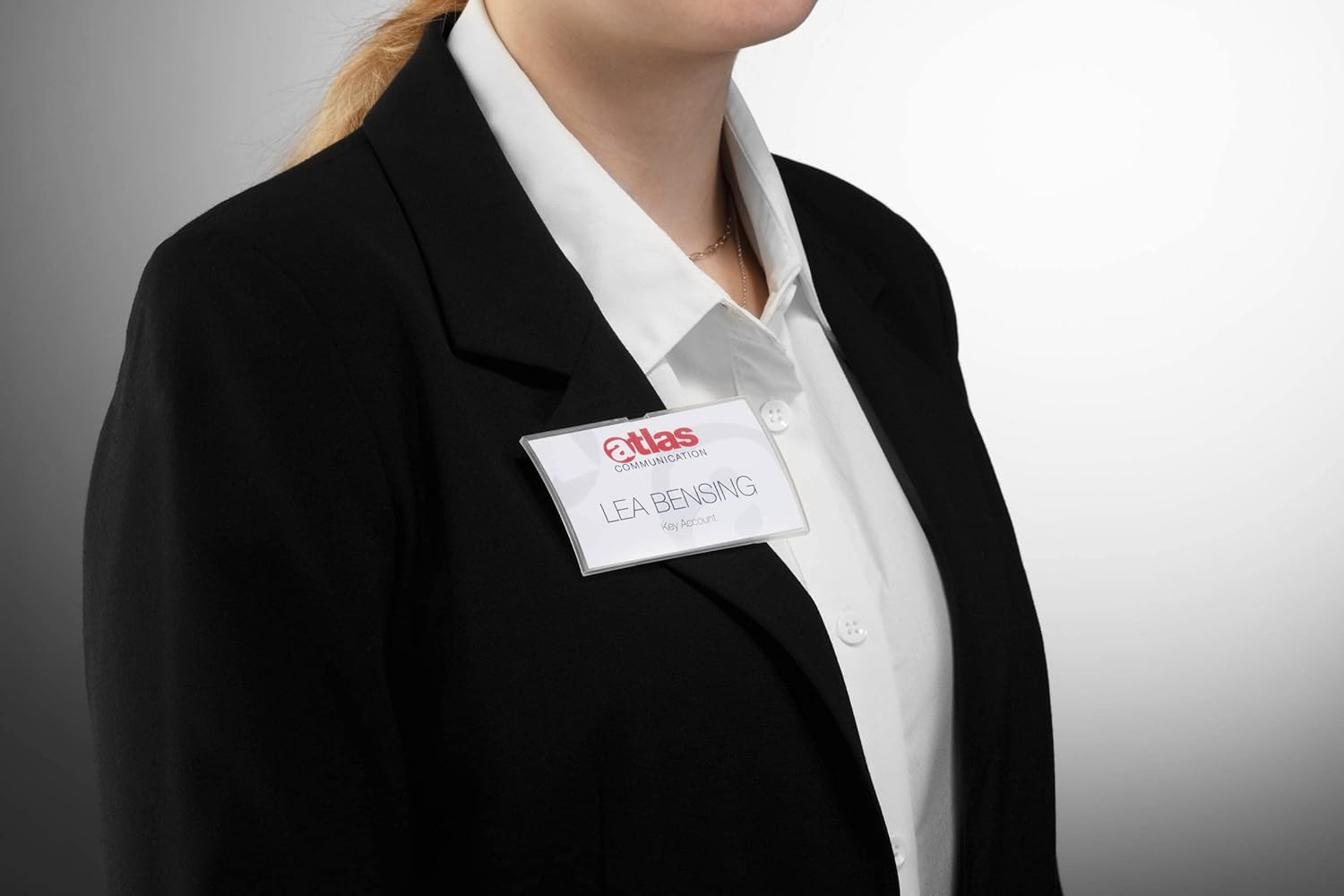 Durable Click Fold Name Badge - 54 x 90mm with Magnet - Anti-Twist - Made from Polypropylene - Pack of 10 - Transparent - Perfect for Events & Exhibitions