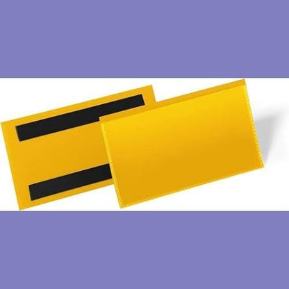 Durable 174204 Funda magnetica 150x67 mm, paquete de 50, amarillo