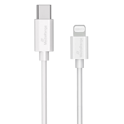 MediaRange Apple Lightning® to USB Type-C® Data & Charging Cable - 1m - White