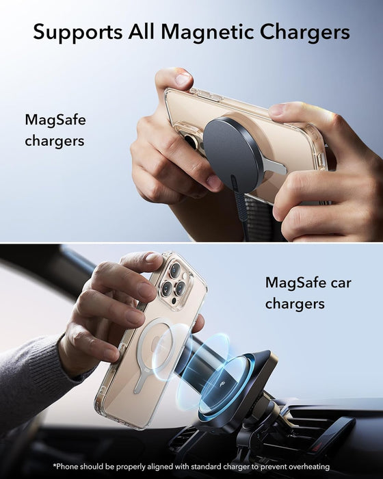 ESR for MagSafe Ring, 2-Pack Magnetic Ring, Universal MagSafe Sticker Conversion Kit for iPhone 16e/16/15/14/13/12/11/X/8 Series, Android Samsung Galaxy S24/S23/S22/S21/S20, MagSafe Accessories