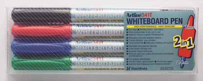 Whiteboard Pen Artline EK-541T Dual Tip (0.4mm & 1mm), 4 Colours