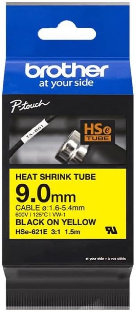 Brother Hse Tube Tpe 9.0Mm Blk/Ylw