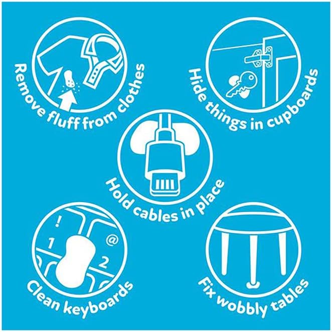 Bostik Blu Tack, Multipurpose Reusable Adhesive, Clean, Safe & Easy to Use, Non-Toxic, Handy Size, Colour: White