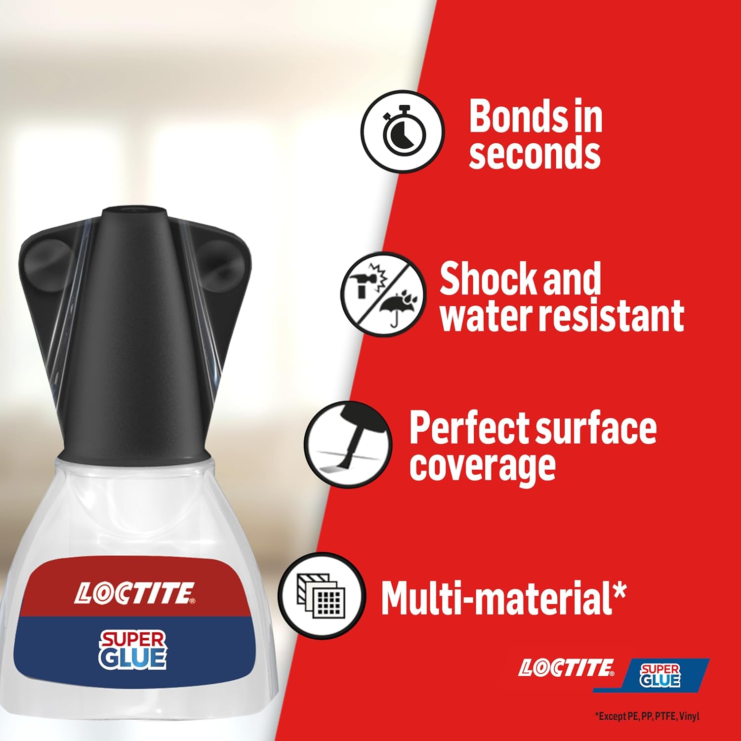 Loctite Super Glue Brush On, Superglue with Applicator Brush, Fast-Drying Clear Glue for Metal, Plastic and More, Easy-To-Use Strong Glue with Easy-Open Cap, 1 x 5 g