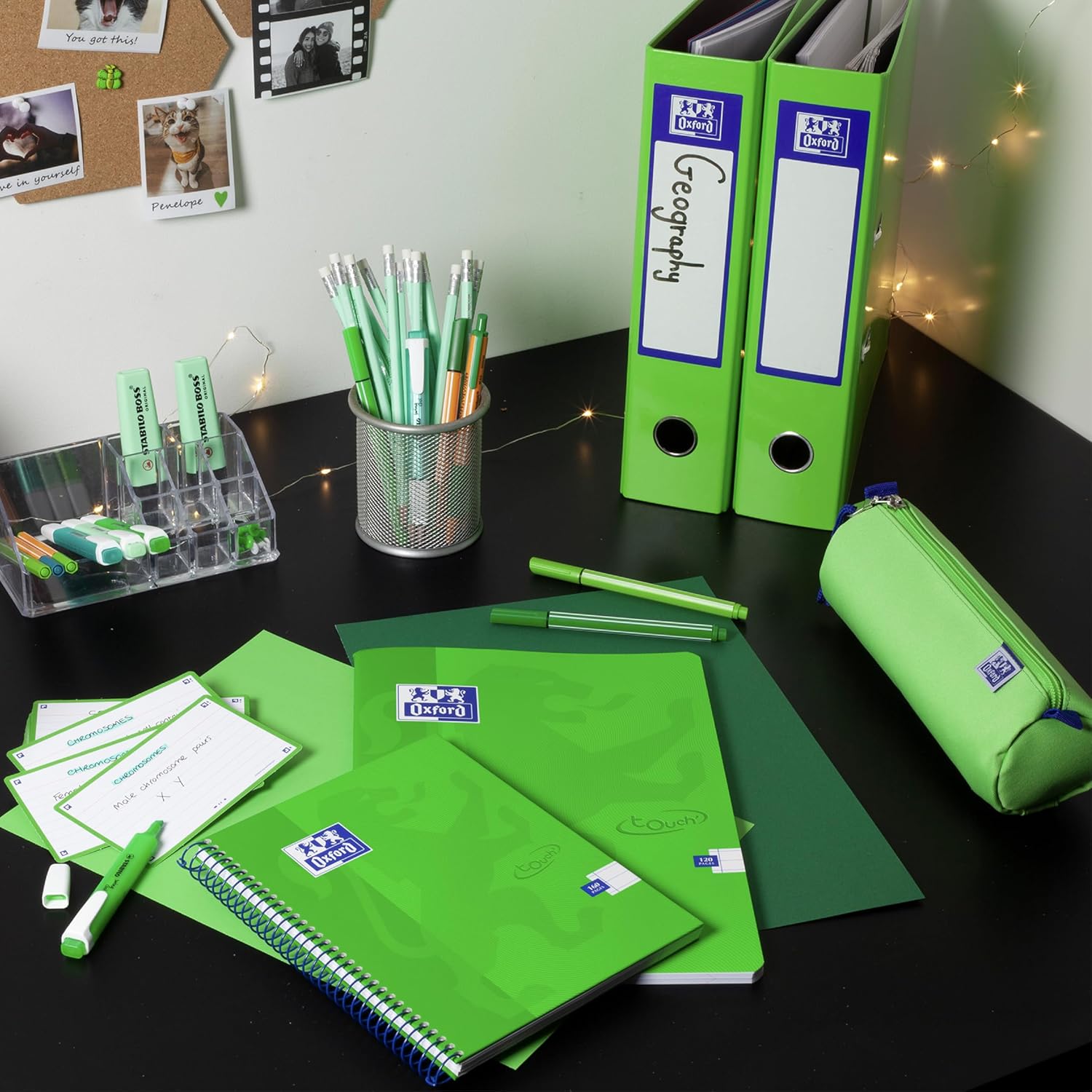 Oxford Premium A4 Lever Arch File, Bright Green Single Folder, Heavy Duty