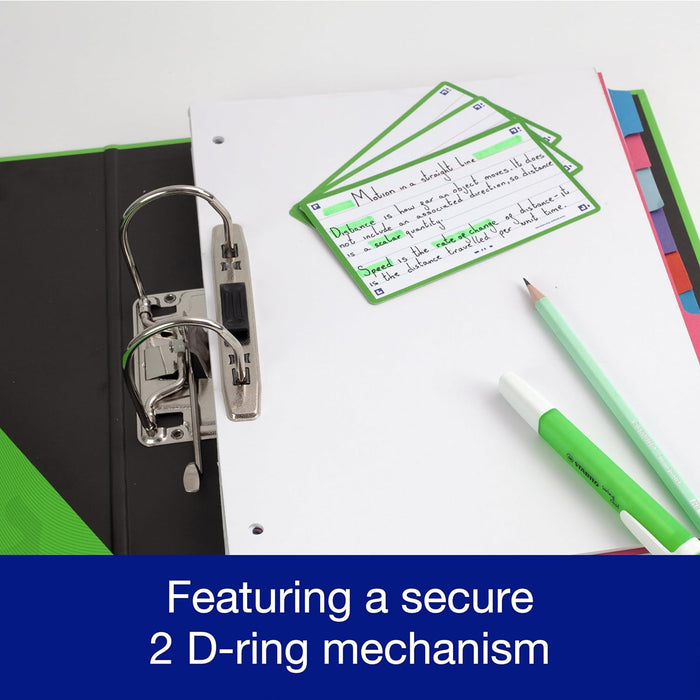 Oxford Premium A4 Lever Arch File, Bright Green Single Folder, Heavy Duty