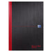 Oxford Black n' Red A4 Hardback Casebound Recycled Notebook, Ruled, 192 Page, 1 Notebook