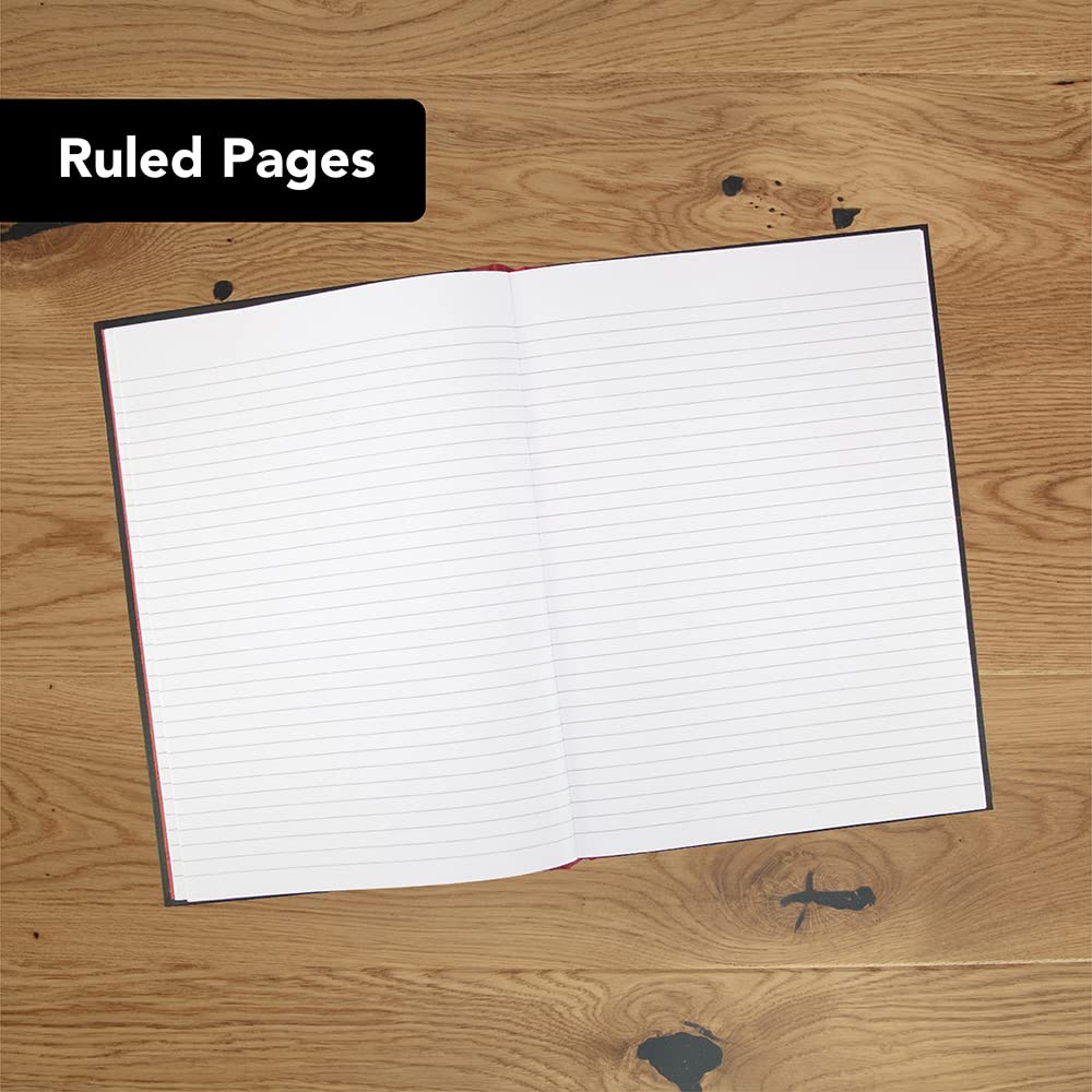 Oxford Black n' Red A4 Hardback Casebound Recycled Notebook, Ruled, 192 Page, 1 Notebook