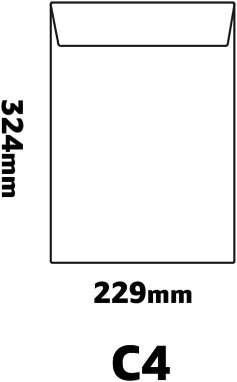 Basildon Bond C4 A4 Envelopes Premium 120gsm Recycled White Peel & Seal 50 Pack