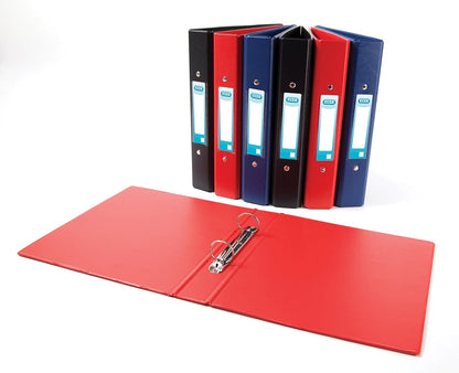 Emgee Ring Binders Heavyweight PVC 2 O-Ring Size 25mm A5 Black, Pack 10 Folders