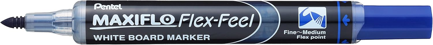 Pentel Maxiflo Flex-feel White Board Marker Pens Assorted Colors - Pack 4