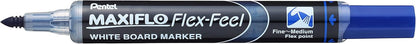 Pentel Maxiflo Flex-feel White Board Marker Pens Assorted Colors - Pack 4