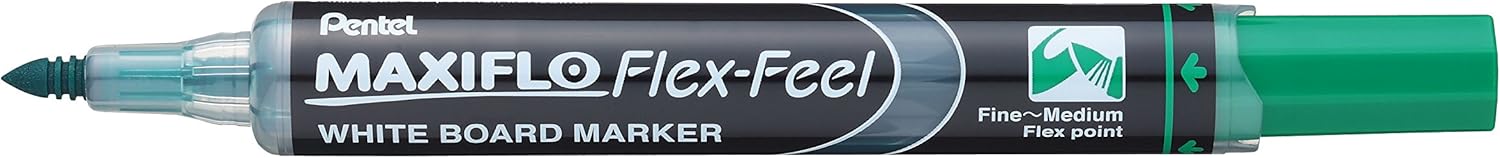 Pentel Maxiflo Flex-feel White Board Marker Pens Assorted Colors - Pack 4