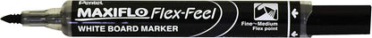 Pentel Maxiflo Flex-feel White Board Marker Pens Assorted Colors - Pack 4