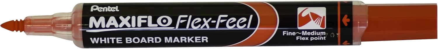 Pentel Maxiflo Flex-feel White Board Marker Pens Assorted Colors - Pack 4