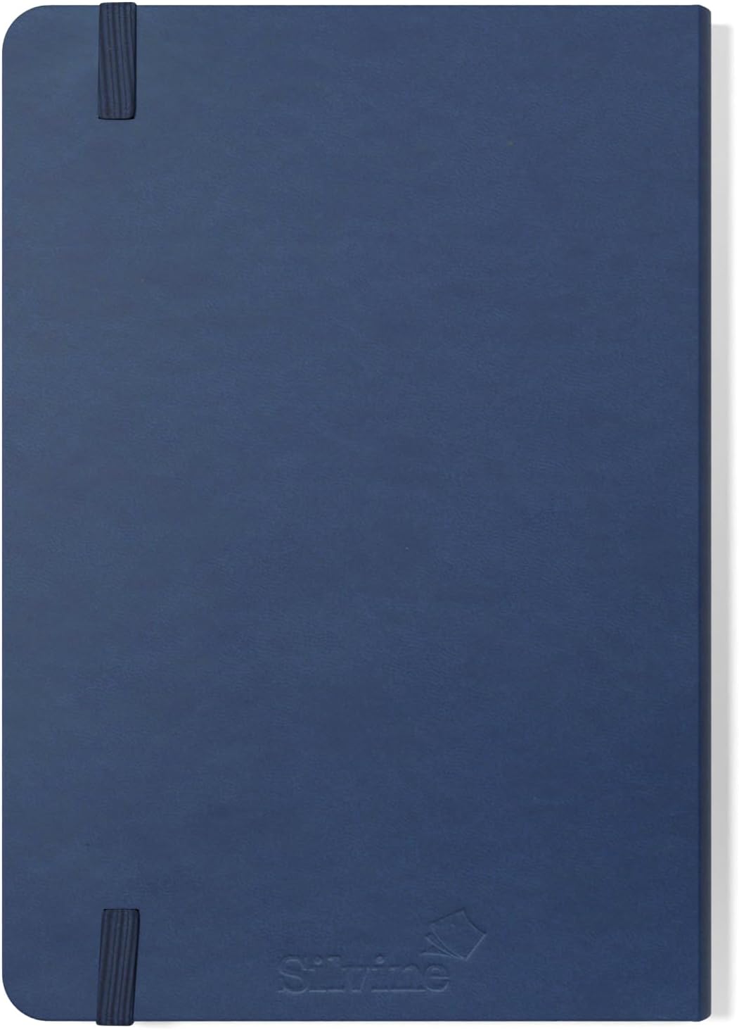 Silvine A5 Executive Hardback Notebook / Journal Blue. 160 Lined Pages of 90gsm Premium Ivory Paper, 197BL