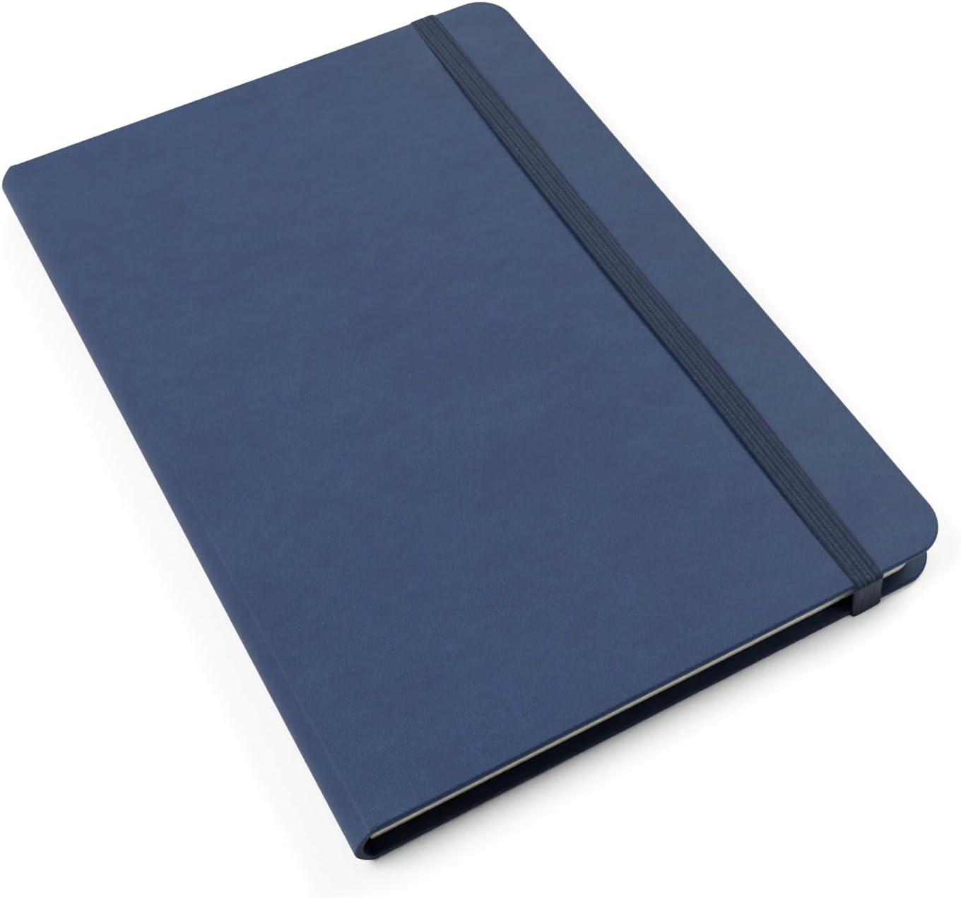 Silvine A5 Executive Hardback Notebook / Journal Blue. 160 Lined Pages of 90gsm Premium Ivory Paper, 197BL
