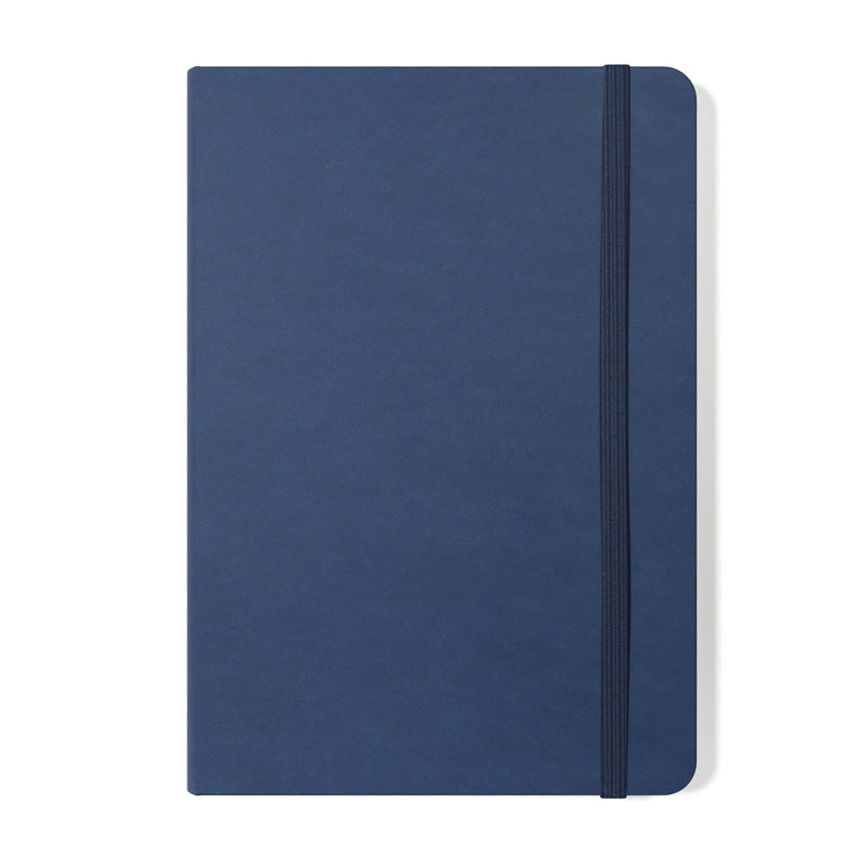 Silvine A5 Executive Hardback Notebook / Journal Blue. 160 Lined Pages of 90gsm Premium Ivory Paper, 197BL