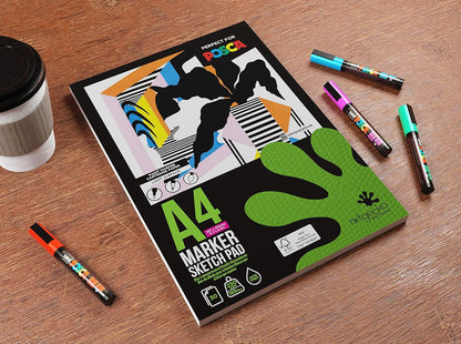 Artgecko Pro Marker Pad A4-30 Sheets 250gsm White Smooth Paper