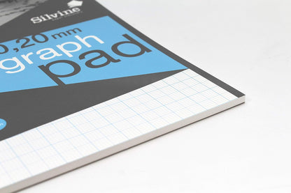 Silvine A4 Professional Graph Pad. 50 Sheets of Quality 90gsm Paper, A4GP21020