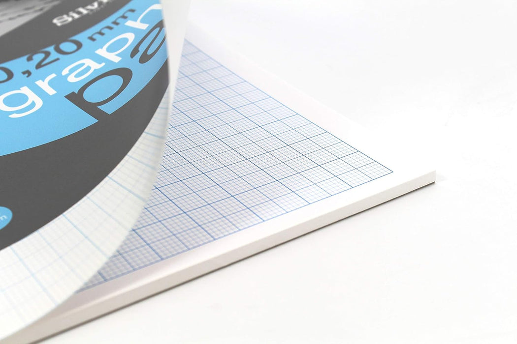 Silvine A4 Professional Graph Pad. 50 Sheets of Quality 90gsm Paper, A4GP21020