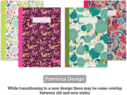 Silvine A5 Notebooks in 4 Assorted Marlene West Designs. 80 Pages, Lined with Margin. Ref NBA5SG