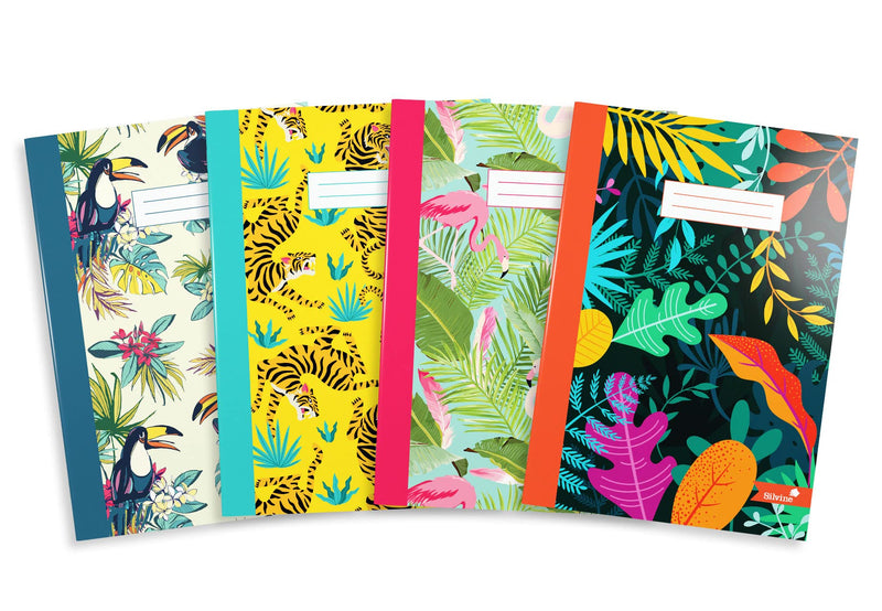 Silvine A5 Notebooks in 4 Assorted Marlene West Designs. 80 Pages, Lined with Margin. Ref NBA5SG