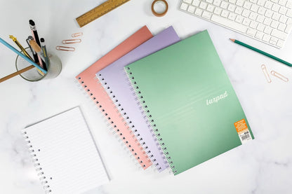 Silvine Luxpad Assorted Metallic A4 FSC Wirebound Notebook - Lined (200 Pages) Pack of 3