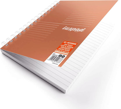 Silvine Luxpad Assorted Metallic A5 FSC Wirebound Notebook - Lined (200 Pages) Pack of 3
