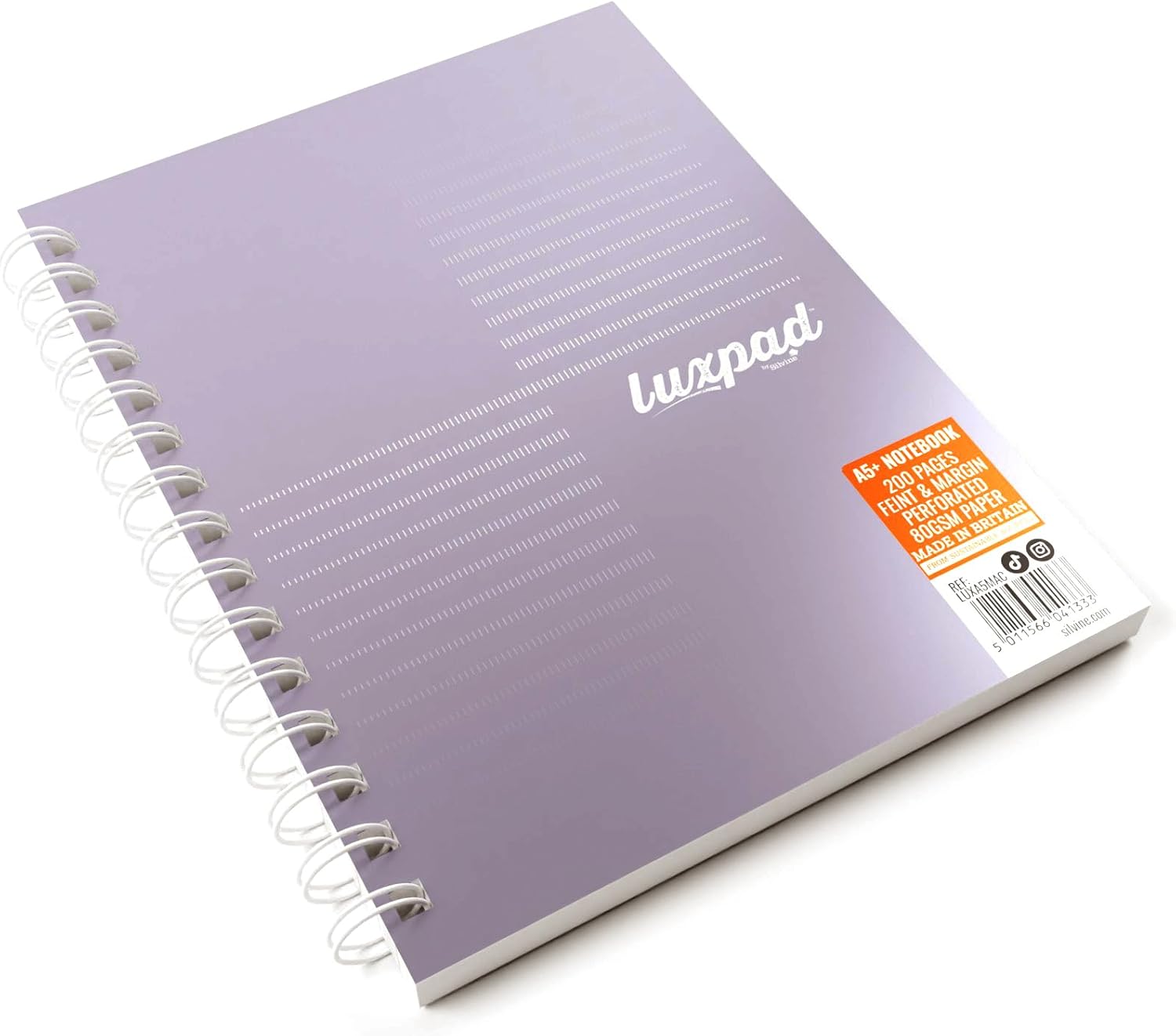 Silvine Luxpad Assorted Metallic A5 FSC Wirebound Notebook - Lined (200 Pages) Pack of 3