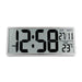Acctim Date Keeper Jumbo LCD Wall/Desk Silver Clock with Autoset Technology