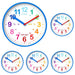 Acctim Wickford Kids Teaching Wall Clock Quartz Rainbow Dial Quarter Markers Blue 20cm 22529 (Pack of 5)