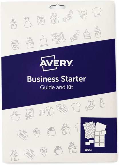 Avery, Kit y guía de inicio de negocios para velas y cosméticos. Crea tu propia marca, etiquetas, tarjetas de visita y notas de agradecimiento. Etiquetas redondas, etiquetas rectangulares, etiquetas