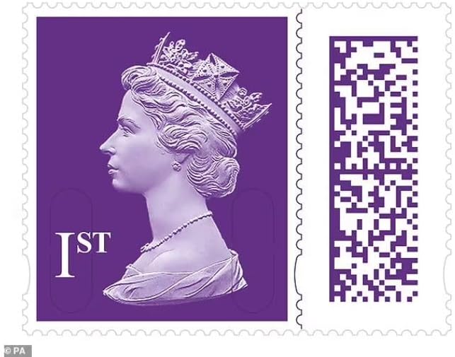 Royal Mail 50 x 1st Class BARCODED Standard Self Adhesive Postage Stamps