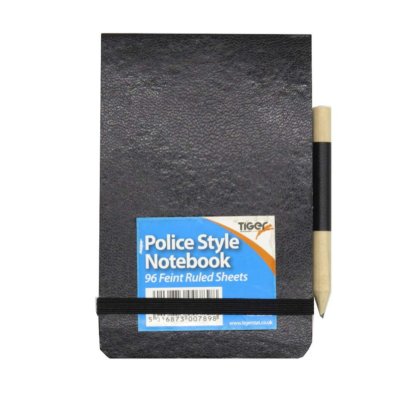 CREATESPACE Tiger Almohadilla elástica para Cuaderno de Estilo policial con lápiz