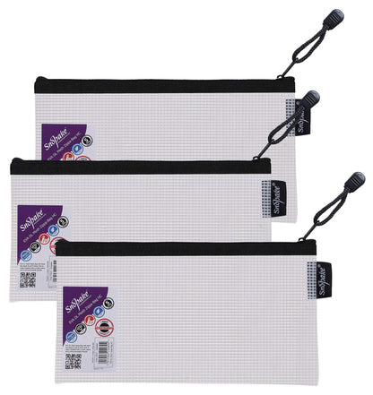 Snopake DL High Capacity EVA Mesh Zippa-Bag  240 x 130 mm - Transparent/Black