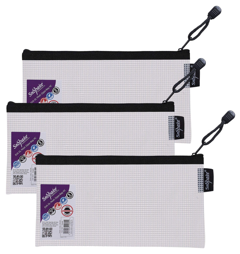 Snopake DL High Capacity EVA Mesh Zippa-Bag  240 x 130 mm - Transparent/Black