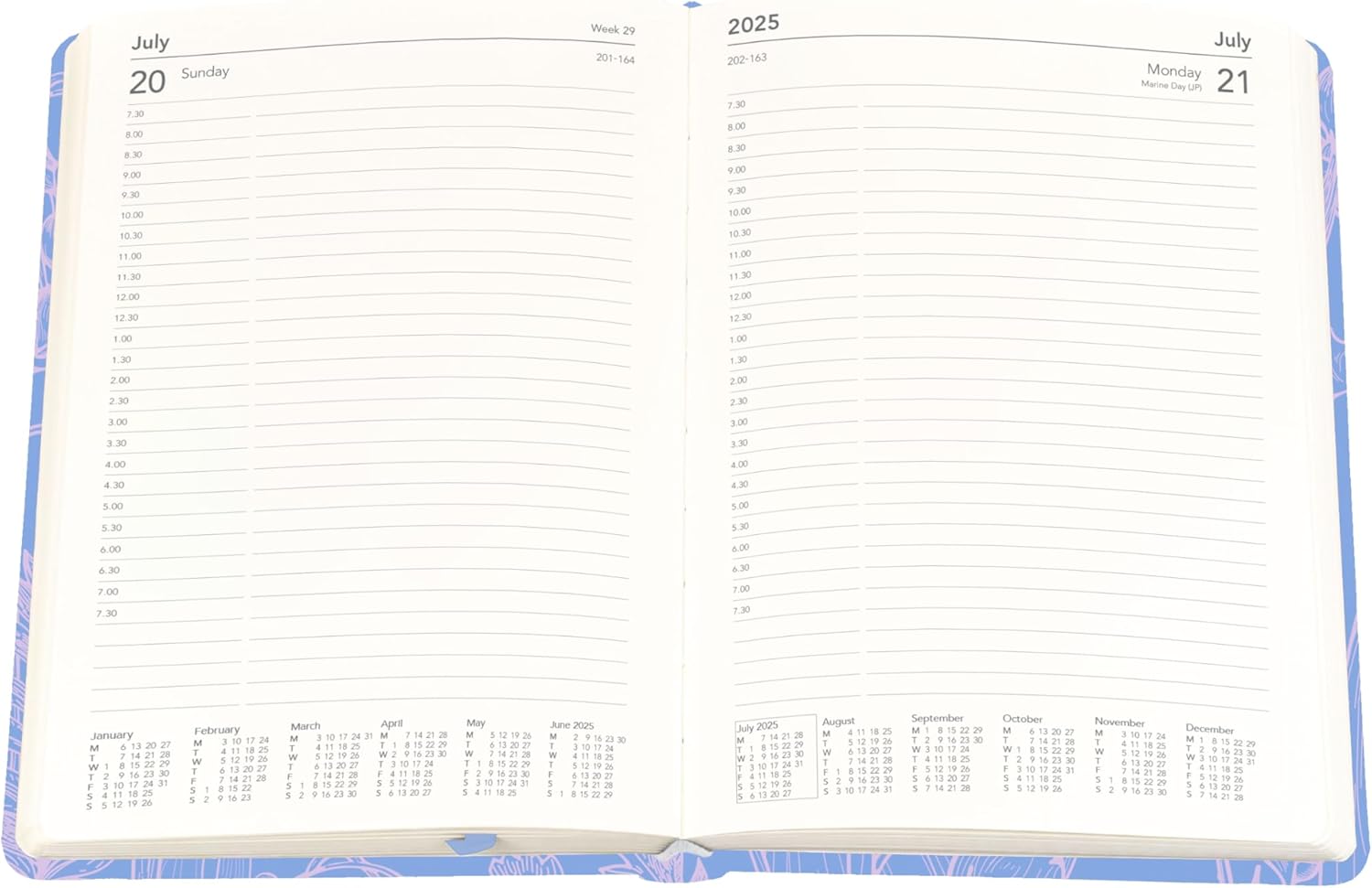 Collins Tara - Agenda 2025, diario A5 día por página (con citas), color rojo, (TA151.15-25), agenda diaria con tapa dura resistente al desgaste