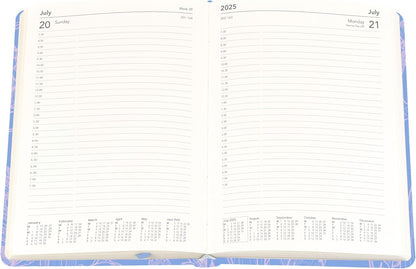 Collins Tara - Agenda 2025, diario A5 día por página (con citas), color rojo, (TA151.15-25), agenda diaria con tapa dura resistente al desgaste