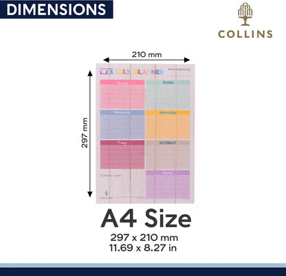 Collins Brighton - Planner Pad A4 Weekly - DPWA4-01