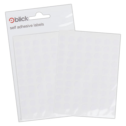 Blick Labels, White, Self Adhesive Stickers, Coloured Dot, Circles, 8mm, 490 Labels, for Home, Office, Family, School, Holiday Calendar Organising, Planner, Rewards Chart, Colour Coding
